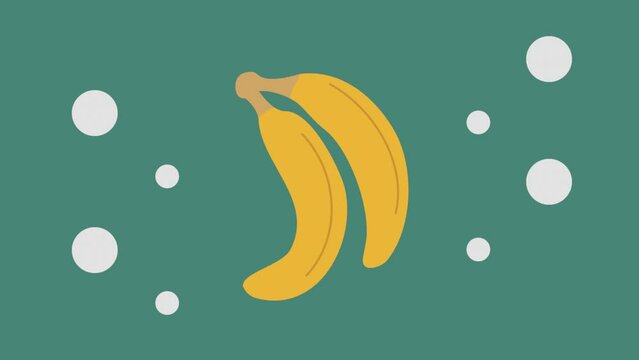 animated flat design banana vector illustration	