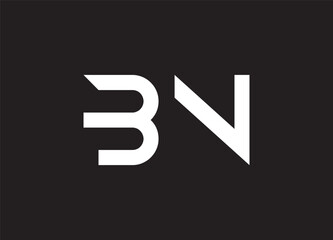 BN Letter Logo Design with Creative Modern