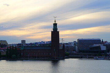 Stockholm City Hall is the building of the Municipal Council for the City of Stockholm in Sweden. It stands on the eastern tip of Kungsholmen island