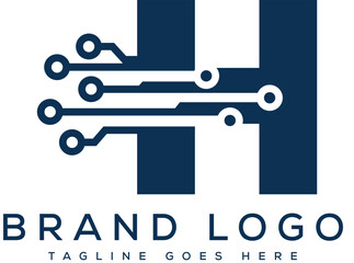 Letter H logo design vector template design for brand