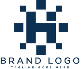 Letter H logo design vector template design for brand