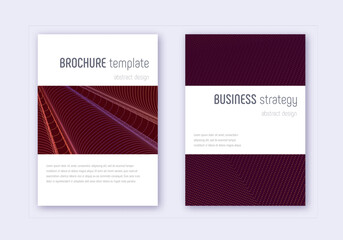 Fototapeta premium Minimalistic cover design template set. Orange abs