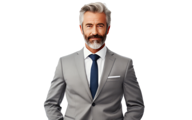 A man dressed in a formal suit and tie stands with his hands casually tucked in his pockets. He exudes confidence and professionalism as he poses for the camera.