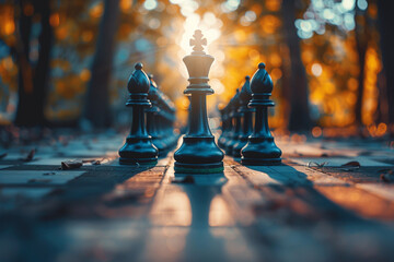A chess game with fate - obrazy, fototapety, plakaty
