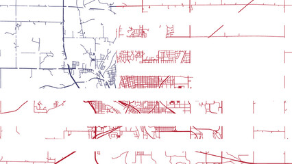 Map of the city of Fort Dodge Iowa with an American Flag overlay.