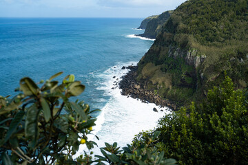 View of the Salto da Farinha coastline in Sao Miguel island, Azores.