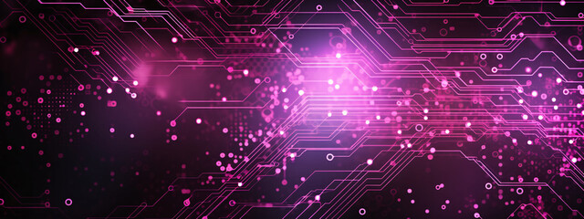 pink background with circuit board - obrazy, fototapety, plakaty