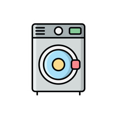 Laundry Machine icon vector stock illustration