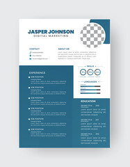 Clean Modern Resume and Cover Letter Layout Vector Template for Business Job Applications, Minimalist resume cv template,  
Resume design template, cv design, multipurpose resume design