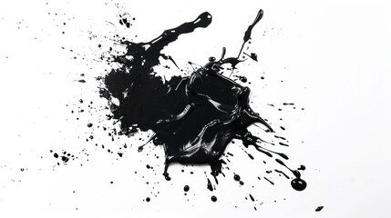 Ink pad black color for painting , on isolated black backgound . Generative AI