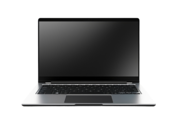 An open laptop computer is placed on top of a plain white surface, ready for use. The laptop appears to be in a stationary position, with no hands or people in sight.