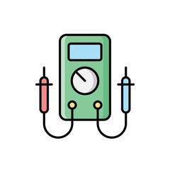 Voltmeter icon vector stock illustration