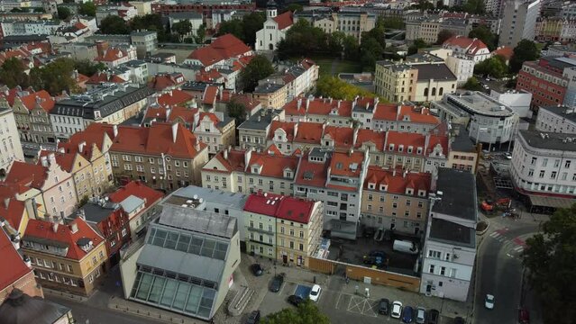 Opole city from drone point of view