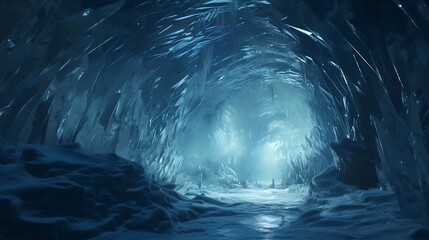 A network of  ice tunnels winds beneath the frozen landscape, offering a surreal and magical...