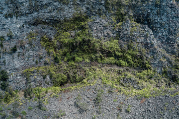 Puhimau Crater.  Hawaiʻi Volcanoes National Park. Chain of Craters Rd. pit craters are depressions that form primarily as the earth fractures when a volcano shifts or expands. 