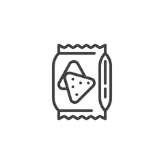Chips packaging line icon