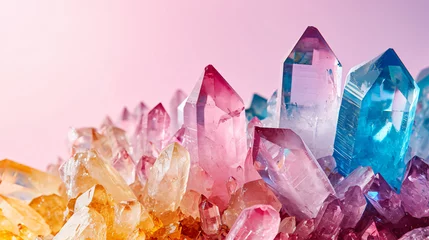 Rolgordijnen gemstones on soft colorful background © daniel