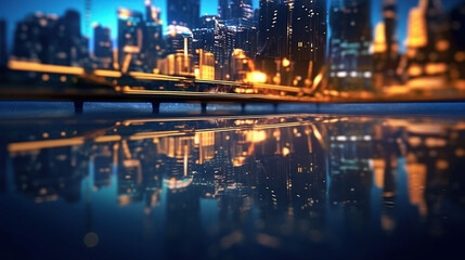 Fototapeta na wymiar Abstract Night Blur City and Light