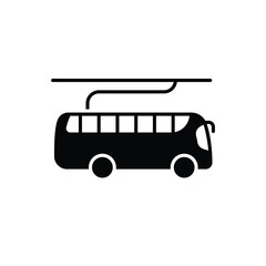 Electric Bus icon vector stock illustration
