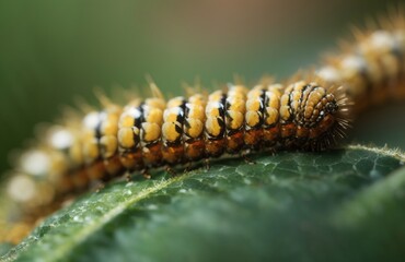 Caterpillar's skin in macro detail