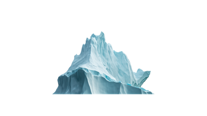 Iceberg cut out. Isolated iceberg on transparent background