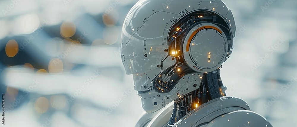 Aufkleber robotics and innovative medical technology are used to diagnose and examine patients' brains with ar