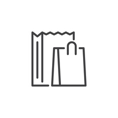 Grocery Bags line icon