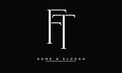 FT,  TF,  F,  T  Abstract  Letters Logo Monogram