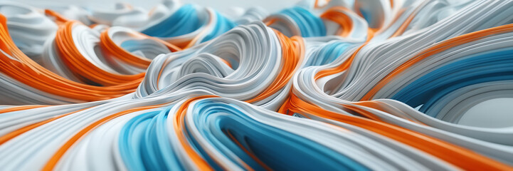 abstract 3D Design with strokes make withe a 3D Software