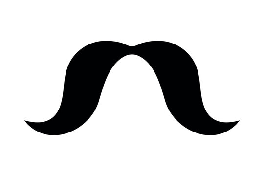 mexican moustache, cinco de mayo symbol, black vector Illustration