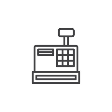 recommend clip art: Cash Register line icon