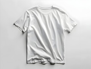 White T-Shirt Mockup on Grey Ambient Occlusion Background