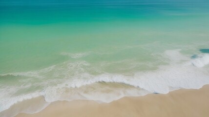 Beach background of waves on the beach gorgeous summertime backdrop with the mountain