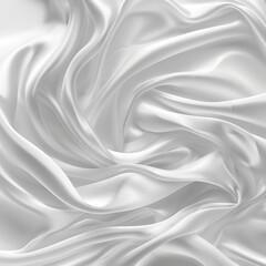 Obraz premium white, silk, satin, fabric, texture, material, textile, cloth, luxury, wave, soft, smooth, decoration, pattern