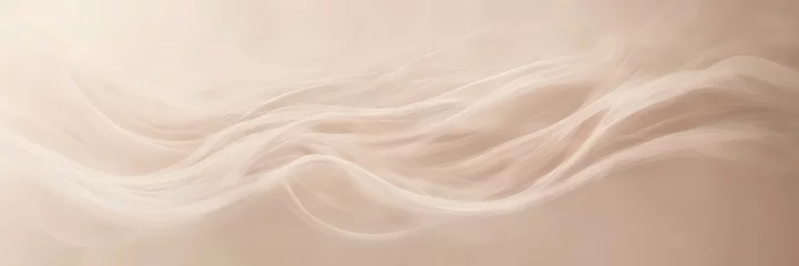 Foto op Canvas Abstract depiction of sinuous smoke trails in shades of ivory and blush against a backdrop of misty, ethereal light. © Hans
