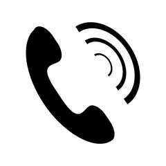silhouette of phone call notification icon
