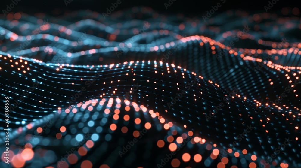 Poster Internet technology concept based on artificial intelligence and machine learning.