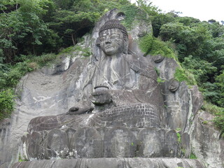 Fototapeta na wymiar 千葉県の鋸山日本寺にある大仏（薬師瑠璃光如来）