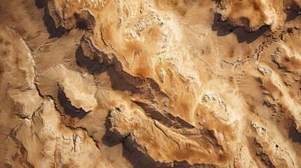 Dry ground textures in Namib desert, Namibia, Africa.