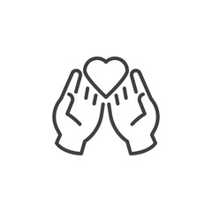 Charity Giving line icon