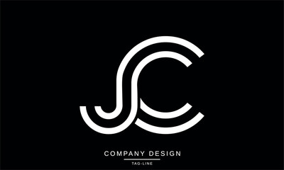 Fototapeta premium JC, CJ Abstract Letters Logo Monogram Design Font