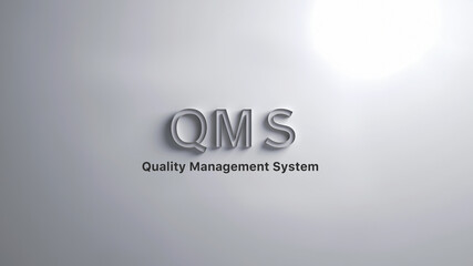 3D Render of QMS Acronym - Quality Management System Concept for Corporate Standards