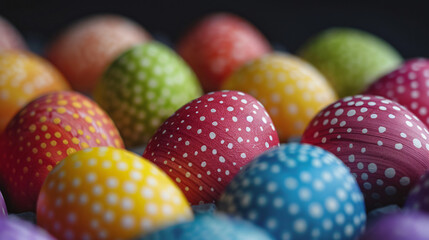 Fototapeta na wymiar Easter dotted eggs -