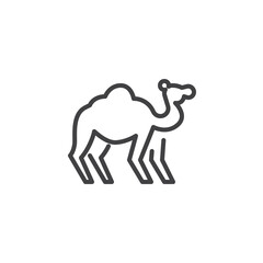 Camel animal line icon