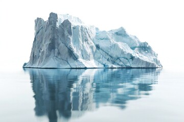 Iceberg isolated on white background Generative Ai 