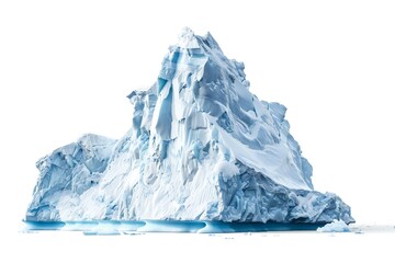 Fototapeta na wymiar Iceberg isolated on white background Generative Ai 