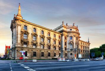 Palace of Justice - Justizpalast in Munich, Bavaria, Germany at sunrise - 747917582