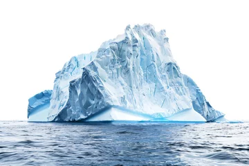 Fotobehang Iceberg isolated on white background Generative Ai  © LayerAce.com