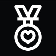 heart badge medal icon