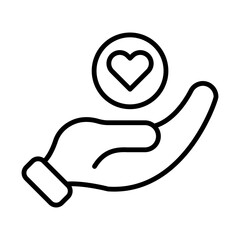 Helping Hearts line icon